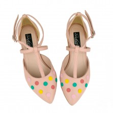 BALERINI ROZ PIELE BULINE COLORATE