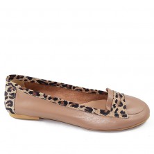 BALERINI NUDE CU INSERTII ANIMAL PRINT