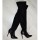 CIZME STRETCH OVER THE KNEE BLACK LEATHER