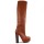 CIZME PIELE COGNAC CU TOC INALT
