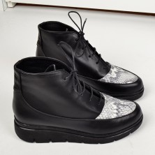 GHETE NEGRE CU SIRET SNAKE PETITE
