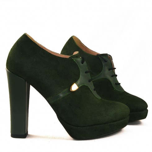 BOTINE VERZI KAKI CU SIRET - poza 4