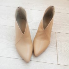 BOTINE MINI STILETTO PIELE NUDE