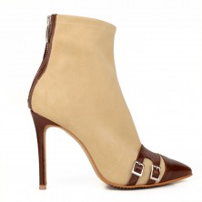 GHETE STILETTO PIELE CREM ELASTICA 