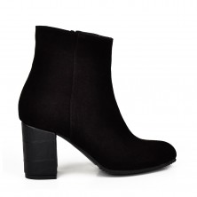 GHETE NEGRE PIELE INTOARSA ALMA