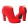 BOTINE ROSII CU PLATFORMA