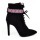 GHETE NEGRE STILETTO CU SIRET NOBLESSE