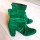 GHETE VERZI PIELE INTOARSA LACE UP
