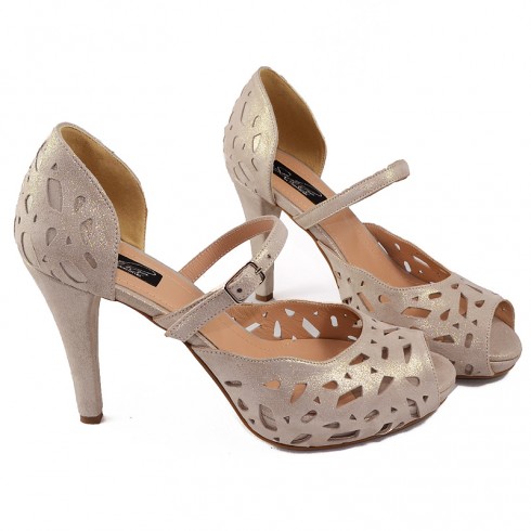 SANDALE PIELE SIDEFATA SILVER - poza 2