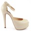 SANDALE MIREASA PIELE IVORY CU PLATFORMA MARE
