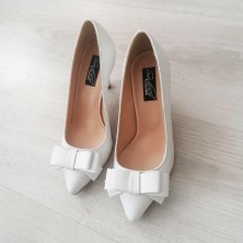 PANTOFI ALBI MINI STILETTO CU FUNDA