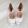 SANDALE ALBE PIELE CU FLOARE
