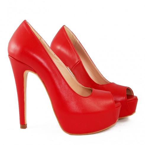 PANTOFI HIGH RED - poza 2