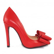 STILETTO RED BOW