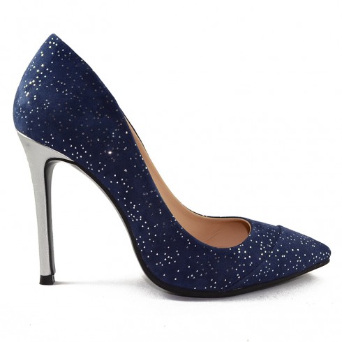 PANTOFI STILETTO PIELE BLEUMARIN GLAMOUR SILVER