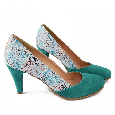 PANTOFI BLUE FLOWERS - poza 2