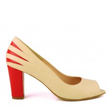 PANTOFI DECUPATI CREM