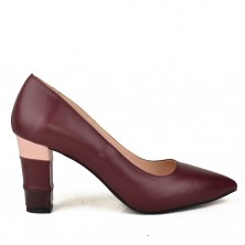 MINI STILETTO PIELE GRENA MIX