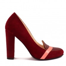 PANTOFI CU GOLF PIELE BURGUNDY