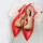 SANDALE MINI STILETTO ROSII DECUPATE LA SPATE