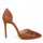 OPEN SIDED STILETTO BROWN LEATHER MONK