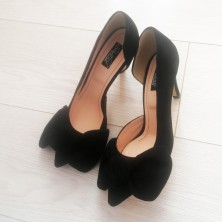 PANTOFI MINI STILETTO PIELE NEAGRA FUNDA DESIREE
