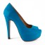 PANTOFI PIELE INTOARSA TURCOAZ HIGH