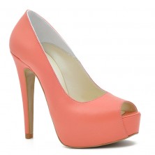 PANTOFI PIELE ROZ CORAL