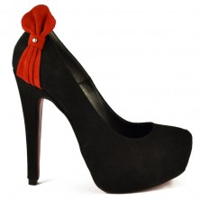 PANTOFI NEGRI PIELE CU PLATFORMA FUNDA ROSIE