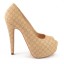 PANTOFI DIN PIELE PERFORATA  CREM