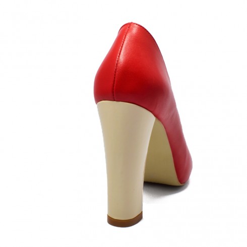 PANTOFI ROSII CU BUTON METALIC - poza 4