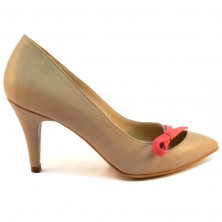 PANTOFI STILETTO CREM CU FUNDITA
