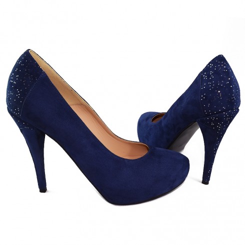 PANTOFI PIELE BLEUMARIN GLAMOUR CU PLATFORMA - poza 3