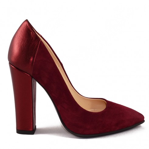 PANTOFI STILETTO MARSALA METALIZAT