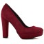 PANTOFI PIELE GRENA TOC GROS