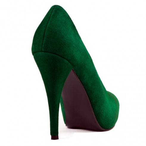 PANTOFI VERDE SMARALD - poza 3