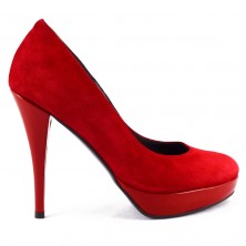 PANTOFI ROSII CU PIELE LACUITA