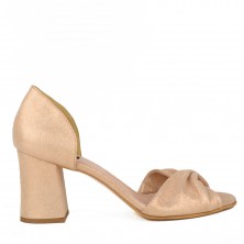 SANDALE AURII FARA BARETA PIELE GLAMOUR