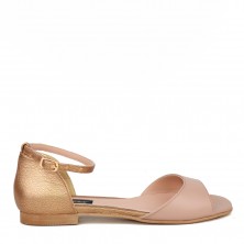 SANDALE CAPPUCCINO PIELE BRONZE TALPA JOASA
