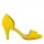 SANDALE GALBENE PIELE INTOARSA LADY