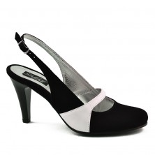 SANDALE ALB NEGRU