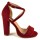 SANDALE BURGUNDY CU BARETE SUBTIRI