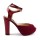 SANDALE BURGUNDY CU PIELE SIDEFATA