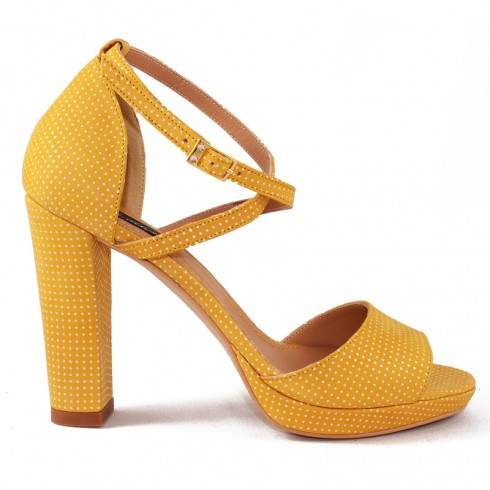 SANDALE YELLOW DOTS