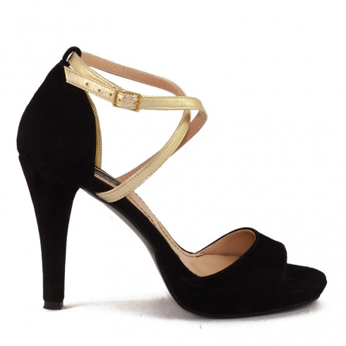 SANDALE BLACK&GOLD