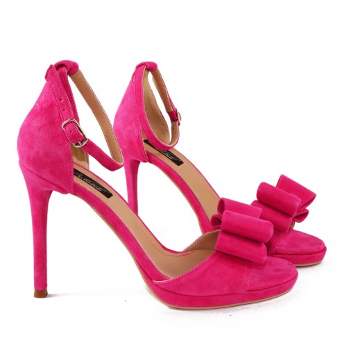 SANDALE FUCSIA BOW - poza 3