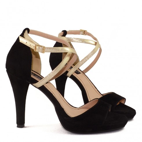 SANDALE BLACK&GOLD - poza 3