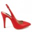 SANDALE STILETTO ROSII DECUPATE SPATE