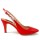 SANDALE MINI STILETTO ROSII PIELE LAC