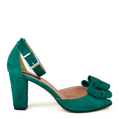 SANDALE VERZI PIELE CU FUNDA DOLCE